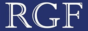 Logo of RGF Law Firm, trusted legal partner for corporate relocation services in Puerto Rico.